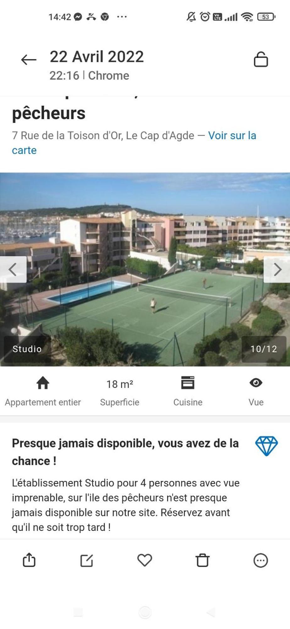 Studio Cabine Ile Des Pecheurs Cap D'Agde Tennis Екстер'єр фото